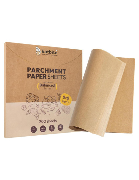 Papel Pergamino Katbite 200 Hojas 20x20 cm Antiadherente