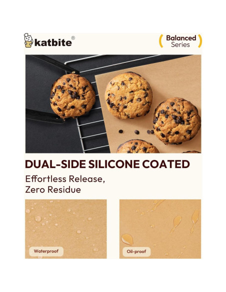 Papel Pergamino Katbite 200 Hojas 20x20 cm Antiadherente