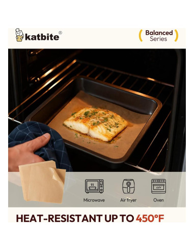 Papel Pergamino Katbite 200 Hojas 20x20 cm Antiadherente