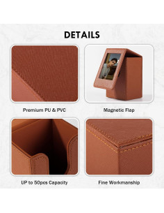 Caja de Almacenamiento para Fotos 2x3 HIYQIN Marrón - 50 Fotos 2