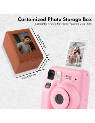 Caja de Almacenamiento para Fotos 2x3 HIYQIN Marrón - 50 Fotos