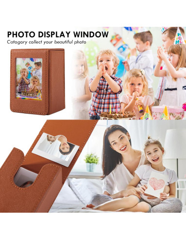Caja de Almacenamiento para Fotos 2x3 HIYQIN Marrón - 50 Fotos