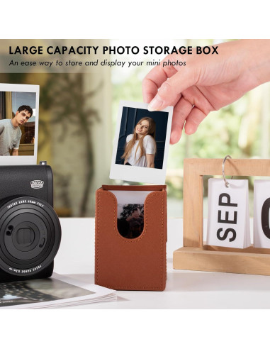 Caja de Almacenamiento para Fotos 2x3 HIYQIN Marrón - 50 Fotos