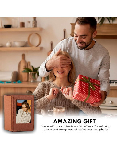 Caja de Almacenamiento para Fotos 2x3 HIYQIN Marrón - 50 Fotos