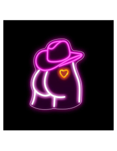 Luz de Neón Sombrero Vaquero Auspical LED USB Rosa/Blanca