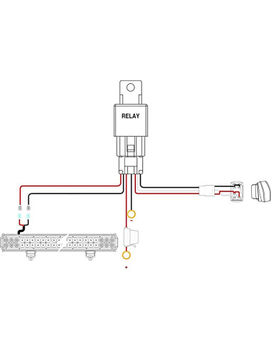 Barra de Luz LED Nilight 81cm 180W con Kit de Cableado ZH079