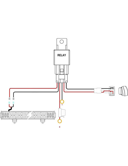 Barra de Luz LED Nilight 81cm 180W con Kit de Cableado ZH079