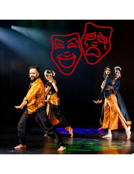 Luz de Neón LED Máscara de Teatro Roja - Decoración Cine