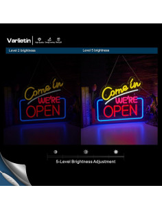 Señal de Neón LED Abierto VarLietin 37.1x32 cm Decoración 2