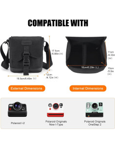 Bolsa de cámara bandolera Cwatcun Small Polaroid 16.5x12.5cm 2