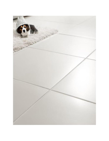 Azulejo de Porcelana Tenedos 8x8 Blanco Mate Caja 15 Pzas