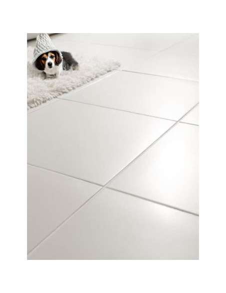 Azulejo de Porcelana Tenedos 8x8 Blanco Mate Caja 15 Pzas