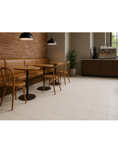 Azulejo de Porcelana Tenedos 8x8 Blanco Mate Caja 15 Pzas