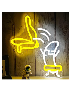 Luz de Neón de Banana Vveikea LED Regulable 10 Niveles