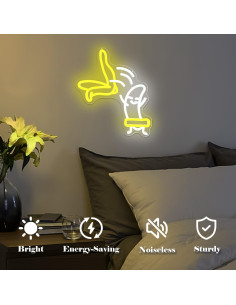 Luz de Neón de Banana Vveikea LED Regulable 10 Niveles 2