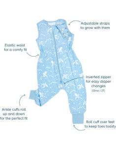 Saco de Dormir HALO Sleepsack 100% Algodón Dragones 2T 2