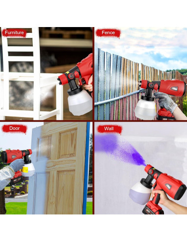Pulverizador de pintura inalámbrico YEX-BUR 200W 18V para hogar