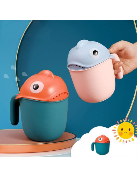 Taza de Enjuague para Bebés EUBUY en Forma de Pez Rosa