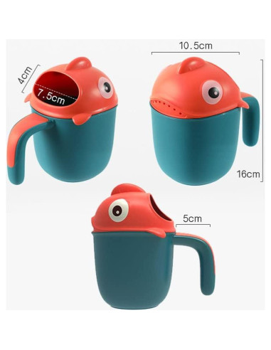 Taza de Enjuague para Bebés EUBUY en Forma de Pez Rosa