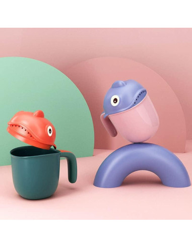 Taza de Enjuague para Bebés EUBUY en Forma de Pez Rosa