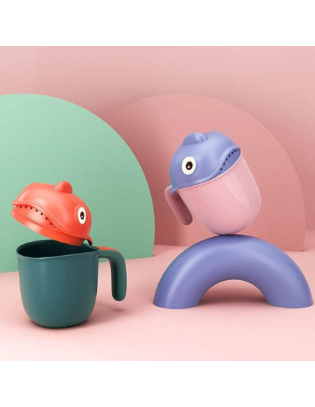 Taza de Enjuague para Bebés EUBUY en Forma de Pez Rosa