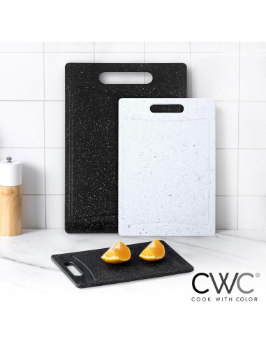 Juego de 3 Tablas de Cortar Antideslizantes COOK WITH COLOR