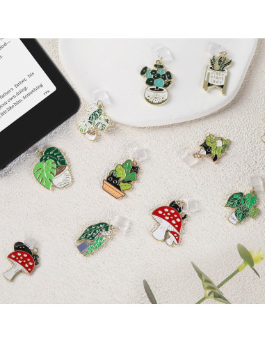 Charm de Tapón de Polvo USB-C TAKEALOOKO - 10 Piezas Gato Negro