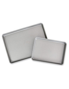 Juego de 2 Bandejas para Hornear USA Pan Acero Aluminizado