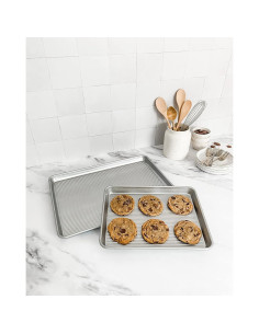 Juego de 2 Bandejas para Hornear USA Pan Acero Aluminizado 2