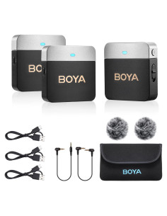 Micrófono Lavalier Inalámbrico BOYA BY-M1V2 2 Canales 230g