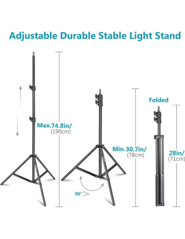 Luz de Anillo LED Neewer 16" con Control Táctil y Soporte