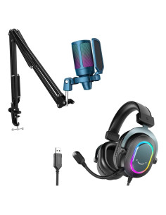 Auriculares USB Gaming FIFINE A6TB+H6 con Micrófono RGB