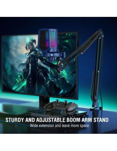 Auriculares USB Gaming FIFINE A6TB+H6 con Micrófono RGB