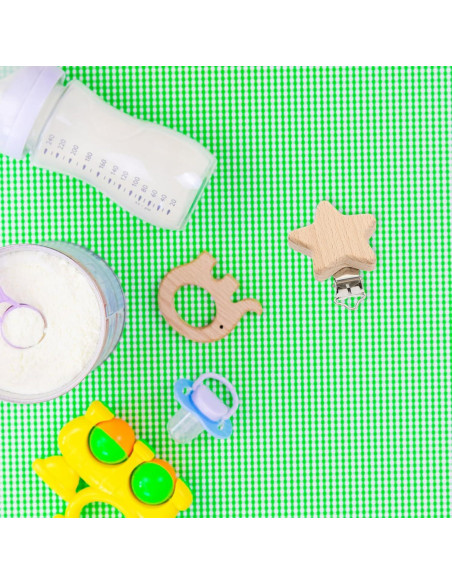 Clips de Chupete de Madera Natural Garneck - 6 Pcs Animales