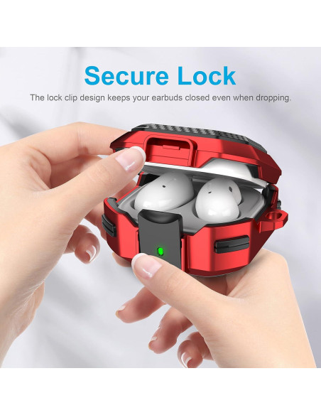 Funda Protectora Valkit para Galaxy Buds FE/2 Pro/2/Live - Rojo