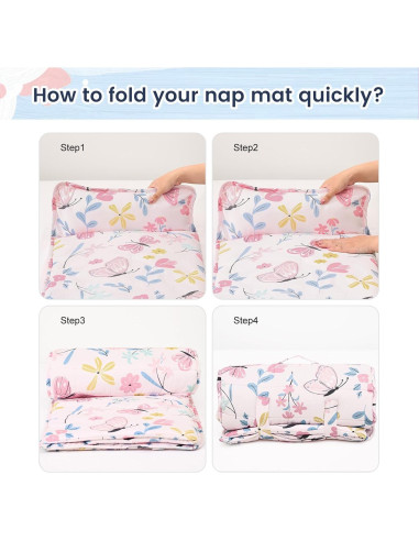 Colchoneta para Siesta PHF Mariposa 132x51 cm para Niños