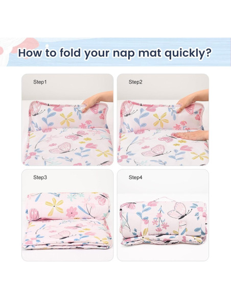 Colchoneta para Siesta PHF Mariposa 132x51 cm para Niños