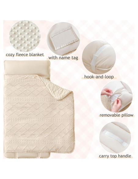 Colchoneta para Siesta Acolchada Cozyholy Beige 140x58cm