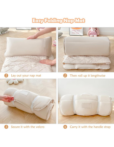 Colchoneta para Siesta Acolchada Cozyholy Beige 140x58cm