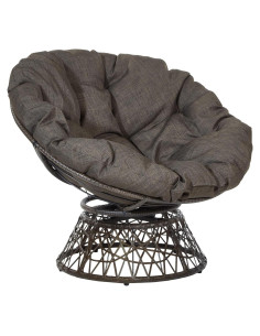 Silla Papasan de Mimbre OSP Home Furnishings 360 Marrón