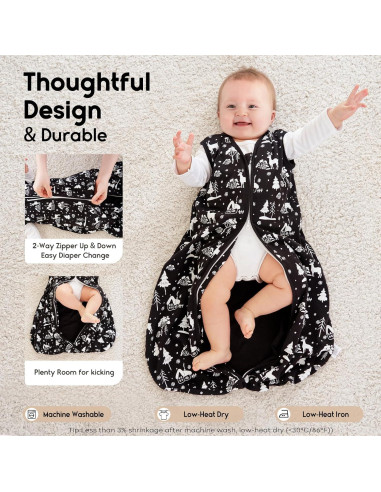 Saco de Sueño para Bebés Yoofoss 0-6 Meses 0.5 TOG Algodón