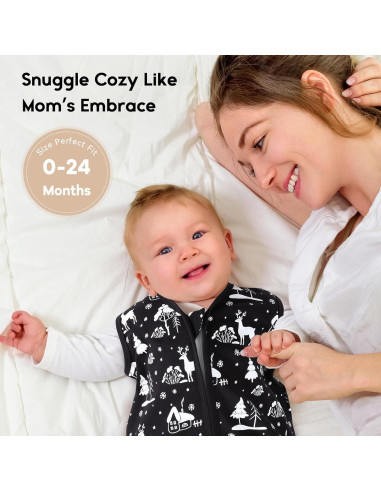 Saco de Sueño para Bebés Yoofoss 0-6 Meses 0.5 TOG Algodón