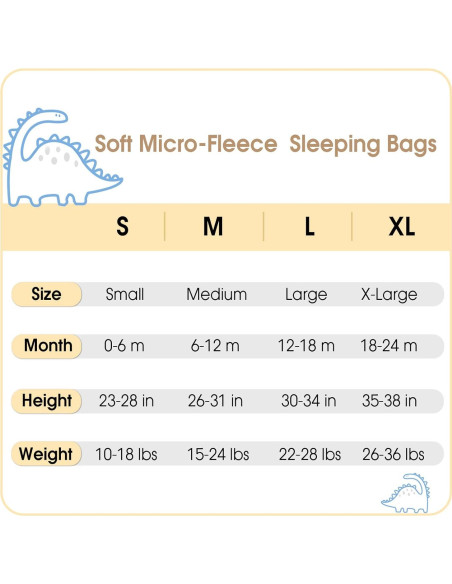 Saco de Sueño PHF Microforro Térmico Bebés 0-6 Meses 2 Piezas