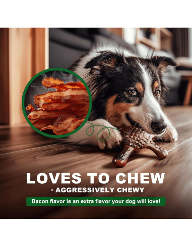 Juguete Masticable para Perros Quizvi Grande Nylon Bacon