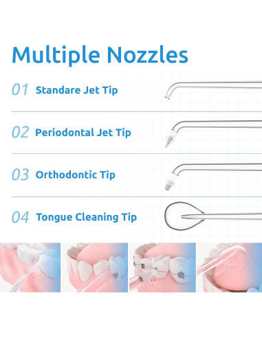 Hilo Dental Inalámbrico SYNHOPE ML16 6 Modos IPX7 Blanco