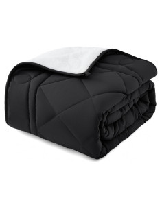 Manta Pesada Reversible OMYSTYLE 122x183 cm Sherpa Negro