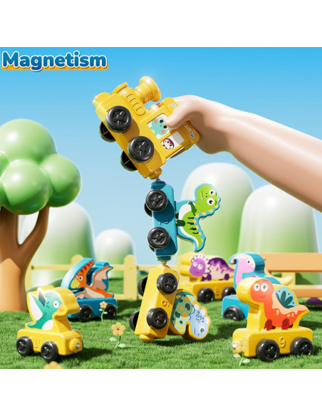 Juego de tren magnético de dinosaurios JUKUDAHU 13.7x7.4 cm