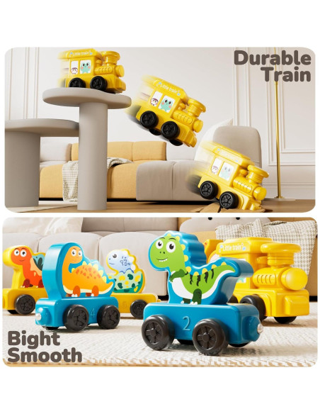 Juego de tren magnético de dinosaurios JUKUDAHU 13.7x7.4 cm