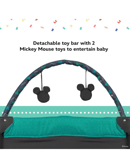 Parque Infantil 2-en-1 Disney Baby Mickey Mouse Cuna Mecedora