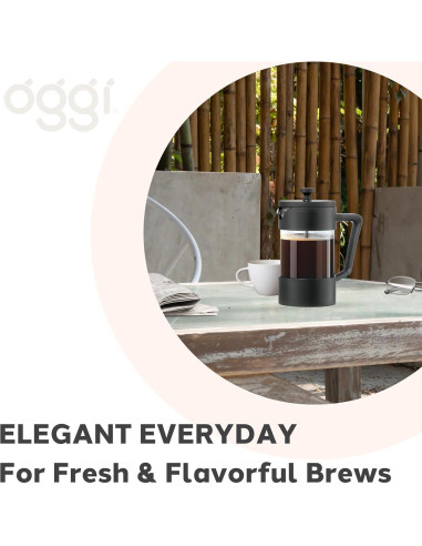 Prensa Francesa Oggi de Vidrio Borosilicato 5 Tazas - Cafetera Manual